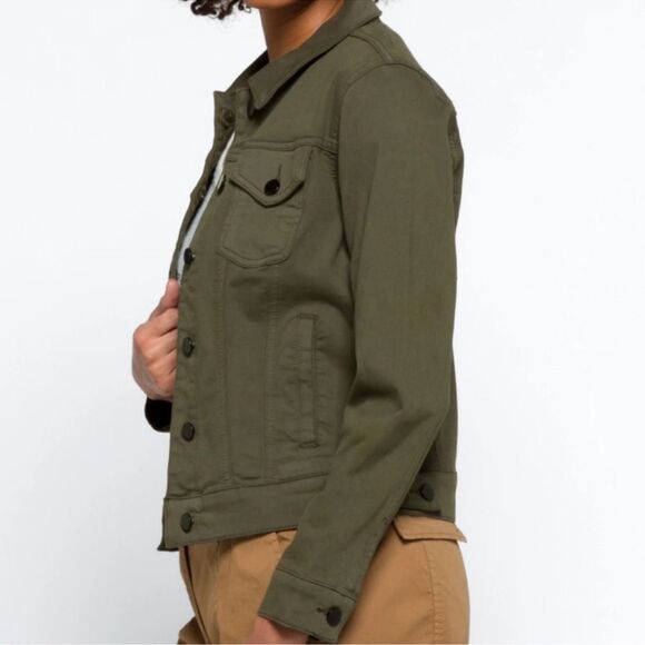 PROSPERITY Jolene Stretch Denim Jacket Olive Medium NWT STITCH FIX - Picture 3 of 8